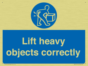 Lift heavy objects correctly